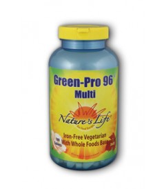 Nature's Life Green Pro 96 Multivitamin maximizes your health with 34 vitamins, minerals, and bioflavonoids in one easy tablet per day..