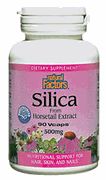 Natural Factors Silica from Horsetail Extract is derived from the mineral solution found in horsetail. Horsetail is abundant with silica, which is essential for healthy hair, skin, nails, and connective tissues..