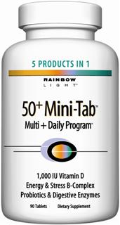 50+ Mini-Tab Multi+ Daily Program                                          Research-based multivitamin protection in easy-to-swallow mini-tabs - delivers 5 products in 1!.