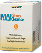 AM Citrus Cleanse (14 packets)* AM Citrus Cleanse Cleanse the liver and clear away toxins with grapefruit, lemon and ginger.