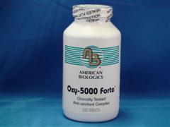 American Biologics has formulated Oxy-5000 Forte from a combination of select and science-based antioxidant enzymes, amino acids, vitamins, minerals, and metabolic cofactors..