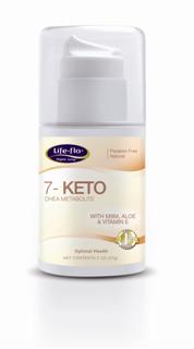 Each press of the pump provides approximately 15mg of natural 7-Keto DHEA. Formulated with Aloe Vera, Vitamin E and MSM, 7-Keto leaves skin feeling vibrant..
