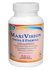 MAXIVISION Omega-3 formula is doctor recommended for patients of all ages and specifically for those with macular degeneration..