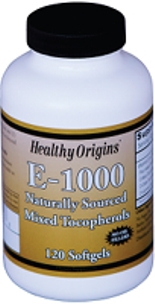 Healthy Origins Natural Vitamin E with 100% Natural Mixed Tocopherols is a major antioxidant that supports cardiovascular health..