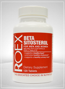 Roex offers Beta Sitosterol a scientifically engineered formula supporting a healthy cardiovascular system. Additionally, males receive enhanced prostate support, including a healthy urinary tract..