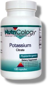 Potassium is an important macromineral, required by the body in relatively large amounts for optimal health. Potassium citrate is a potent, hypoallergenic source of potassium and the preferred form for absorption..