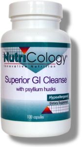 Formulated with psyllium husks (a dietary fiber) to cleanse the intestinal mucosal lining, and increase fecal bulk, potentially regulating transit time..