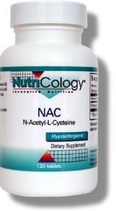 NAC (N-acetyl-L-cysteine) is an antioxidant that helps increase glutathione synthesis, and potentially has benefit during oxidative stress..