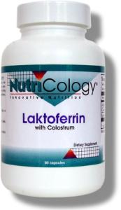 Laktoferrin with Colostrum is prepared with lysozyme, which augments the activity of lactoferrin, in a base of colostrum..