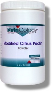 Modified citrus pectin is different from other pectin because of the way it is prepared. It is modified by a proprietary process, which reduces the molecular weight of the pectin molecule. Derived from organic citrus pectin..