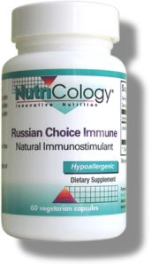 Russian Choice Immune contains a specific strain of Lactobacillus rhamnosus lysate powder. These Lactobacillus cell wall fragments have shown significant immune system supporting properties..