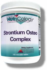 Strontium Osteo Complex offers complete and synergistic nutritional support for mineral absorption and skeletal health.* It includes calcium, magnesium, strontium, silica, vitamin D, vitamin K and other key nutrients, which together enhance bone mineralization, flexibility and integrity..