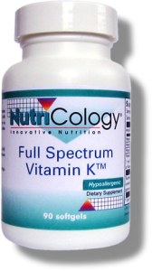 Full Spectrum Vitamin KÃÂÃÂ is a comprehensive vitamin K formula containing three forms of vitamin K, as well as representative forms of the other fat soluble vitamins, vitamins A and D, and vitamin E as gamma and delta tocotrienols..