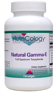 Natural Gamma-E contains alpha-tocopherol balanced with gamma-tocopherol, providing a natural synergy of vitamin E antioxidant support..
