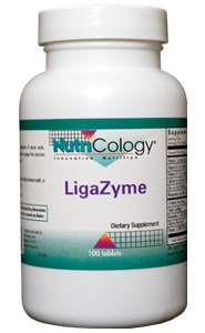 LigaZyme is a synergistic combination of L-proline, glycine, bromelain, papain, shark cartilage, manganese and other minerals, and key vitamins to support the structure and function of ligaments and tendons.* These nutrients together can support normal restorative functions in the body after sprains, stretched ligaments and pulled tendons..