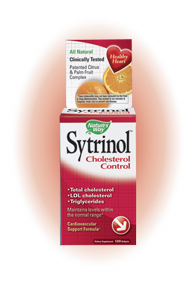 Sytrinol helps maintain healthy cholesterol levels by regulating the amounts of cholesterol produced by the liver..