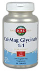 KAL Cal Mag Glycinate 1:1 90 Tablets, Calcium Glycinate is a fully reacted chelate of calcium with the amino acid 'glycine,' to help increase absorption. Provides healthy bone support and muscle function..