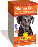 Borage, chamomile, burdock root and more promote healthy skin and a vibrant, healthy coat for your canine companion.