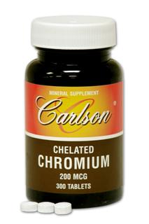 Carlson Chelated Chromium is chelated and complexed with glycine (as important amino acid) and niacin (vitamin B3) to aid in the absorption of the mineral..