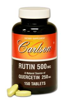 Promote healthy circulation with Rutin by Carlson Labs. Each tablet delivers 500 mg of Rutin known to enhance the power of vitamin C..
