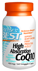 High Absorption CoQ10 contains pure, vegetarian source Coenzyme Q10 in a base of rice powder. In addition, High Absorption CoQ10 contains BioPerineÂ®, an herbal extract that enhances CoQ10 absorption..
