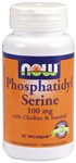 NOW Phosphatidyl Serine is a phospholipid compound derived from soy lecithin that plays an essential role in cognitive health,  supports memory & brain function, and helps promote intercellular communication..