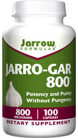 Jarro-Gar 800Â contains special sulphur compounds, including alliin and allicin, that are found naturally occurring in garlic..