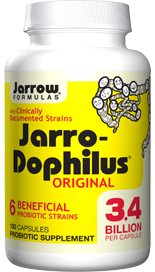 Jarro-Dophilus Original Formula is designed to boost the natural 'friendly' bacteria of the gut 
by supplying beneficial strains that are needed to maintain a healthy 
intestinal environment. Jarro-Dophilus is a compatible blend of 
friendly bacteria designed to promote intestinal balance.*
Restoring the balance of microorganisms to the gut both helps 
to crowd out unwanted organisms and promote proper immune 
response, as well..