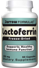 Lactoferrin is an important immune supporting glycoprotein that is found in breast milk, tears, and other body fluids. Lactoferrin also benefits intestinal health by promoting the growth of beneficial bacteria..
