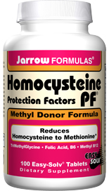 Homocysteine PF contains  Methyl B12, TMG and Folic Acid, plus vitamin B6 for additional reduction of homocysteine.  Such factors as poor diet, smoking and genetic predisposition will impair methylation, which in turn elevates homocysteine levels and may increase risk of heart disease..
