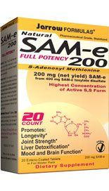 SAM-e has been clinically shown to have the following benefits: Longevity, Joint Strength, Liver Detoxification, Mood and Brain Function..