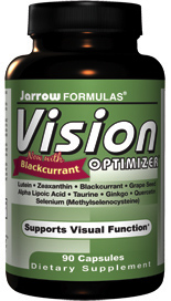 Vision Optimizer is formulated to protect and support healthy visual function. Contains: Lutein,  Zeaxanthin, New Zealand Blackcurrant Extract, Grape Seed Extract , Alpha Lipoic Acid, Selenium, Vitamin B2, Ginkgo Biloba Extract and Quercetin..