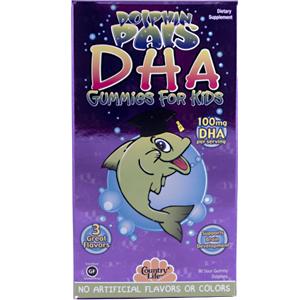 Fish oil supplies Omega-3 fatty acids, DHA and EPA. Dolphin Pals DHA for Kids are all natural, great tasting fish oil supplements that supply your child with these long chain Omega-3 fatty acids. In fact, DHA, or docosahexaenoic acid, is particularly abundant in the brain and the retina of the eye. Give your child Dolphin Pals DHA Gummies along with a healthy, balanced diet..