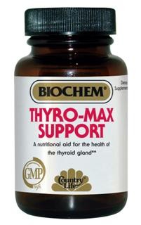 BioChem by Country Life  delivers a dietary supplement of synergistic vitamins, minerals, and amino acids designed to support normal, healthy thyroid function. In a special vegetable cellulose 'Rapid Release' base for quick release of nutrients. Vegetarian. Kosher..