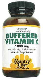 Country Life Buffered Vitamin C has been prepared with natural alkaline Calcium Carbonate and Magnesium Oxide which buffer and neutralize the excess acidity of vitamin C..