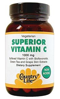 Superior Vitamin C contains bioflavonoids and a unique polyphenol complex..