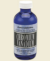 Futurebiotics Advanced Colloidal Chromium Vanadium is a high-quality, chemical-free supplement that consists of ultra-fine, microscopic chromium and vanadium particles in exacting, balanced combination and suspended in pure, deionized water for easy absorption by the body..