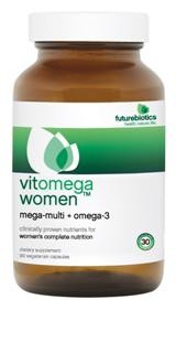 VitOmegaWomenÂ contains  key vitamins and minerals, including full-spectrum carotenoids and Vitamin E tocopherols and tocotrienols, Omega-3 essential fatty acids, and potent natural antioxidants such as Mangosteen and Acai fruit extracts, help maintain and support good health..