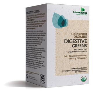 Enzymatically-active chlorophyll complex from certified organic spirulina and certified organic wheat and barley grasses. Naturally-occurring, digestive-supporting volatile oils from certified organic fennel sprout..