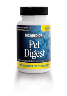 Digestive enzyme formula for dogs and cats..