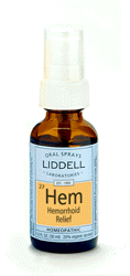 Liddell has formulated a homeopathic spray for hemorrhoid sufferers..
