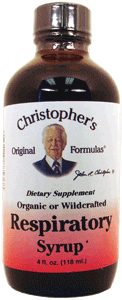 Dr. Christopher's Respiratory Formula (R & I) Syrup helps promote healthy respiratory system function. It also enhances a healthy immune system response to viruses. Respiratory Formula (R & I) Syrup can bring relief for those suffering from asthma, cold, and the flu..