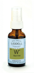 Liddell adds yet another great homeopathic blend to their long line of remedies. Wart Free oral homeopathic spray works quickly to relieve discomforts caused by warts and prevent further breakouts..