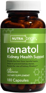 Renatol is designed to protect these organs from harm, by providing herbs that aid in kidney filtration and toxin processing, flush the urinary tract, protect the bladder wall, and maintain normal urinary calcium and oxalate levels..