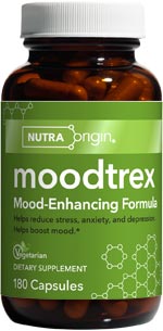 Moodtrex contains nutraceuticals that increase the amount of serotonin in the brain, plus herbs that relieve everyday anxiety and promote a positive outlook..