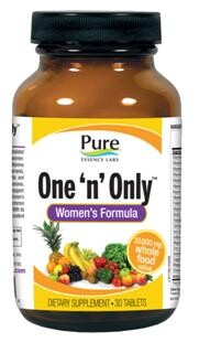 No other one daily multivitamin for women comes close to the power packed into One & Only Womens Formula by Pure Essence Labs. Designed for Holistic Cellular Health..