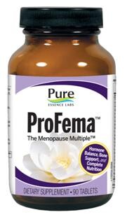 Contains a full spectrum, Whole Foods based Vitamin and Mineral Supplement, a Complete Skeletal Support System and a Unique Menopause Herbal product, making ProFema the most complete menopause supplement ever offered..