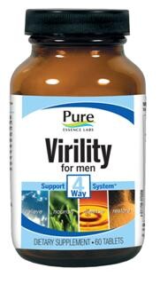 Virility (Male) - 4 Way Support System (60 tabs)* Pure Essence Labs 2021