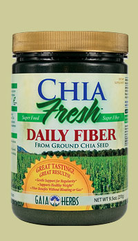Gaia Herbs CHIAFresh line offers the ONLY chia products processed using a supercritical CO2 extraction process instead of simply 'crushing' the seed. This proprietary process removes fat and 'superconcentrates' the remaining nutrients from the chia seed. The result - a higher concentration of fiber, protein, nutrients and anti-oxidant protection with every dose!.