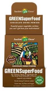 A delicious chocolate drink powder to help achieve your 5 to 9 daily servings of fruits and vegetables. More organic whole leaf greens per gram than other leading green food powders-not from juice..